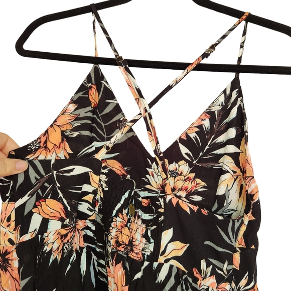 Rip Curl Flowy Mini Dress - Tropical Floral Black - Picture 3 of 7